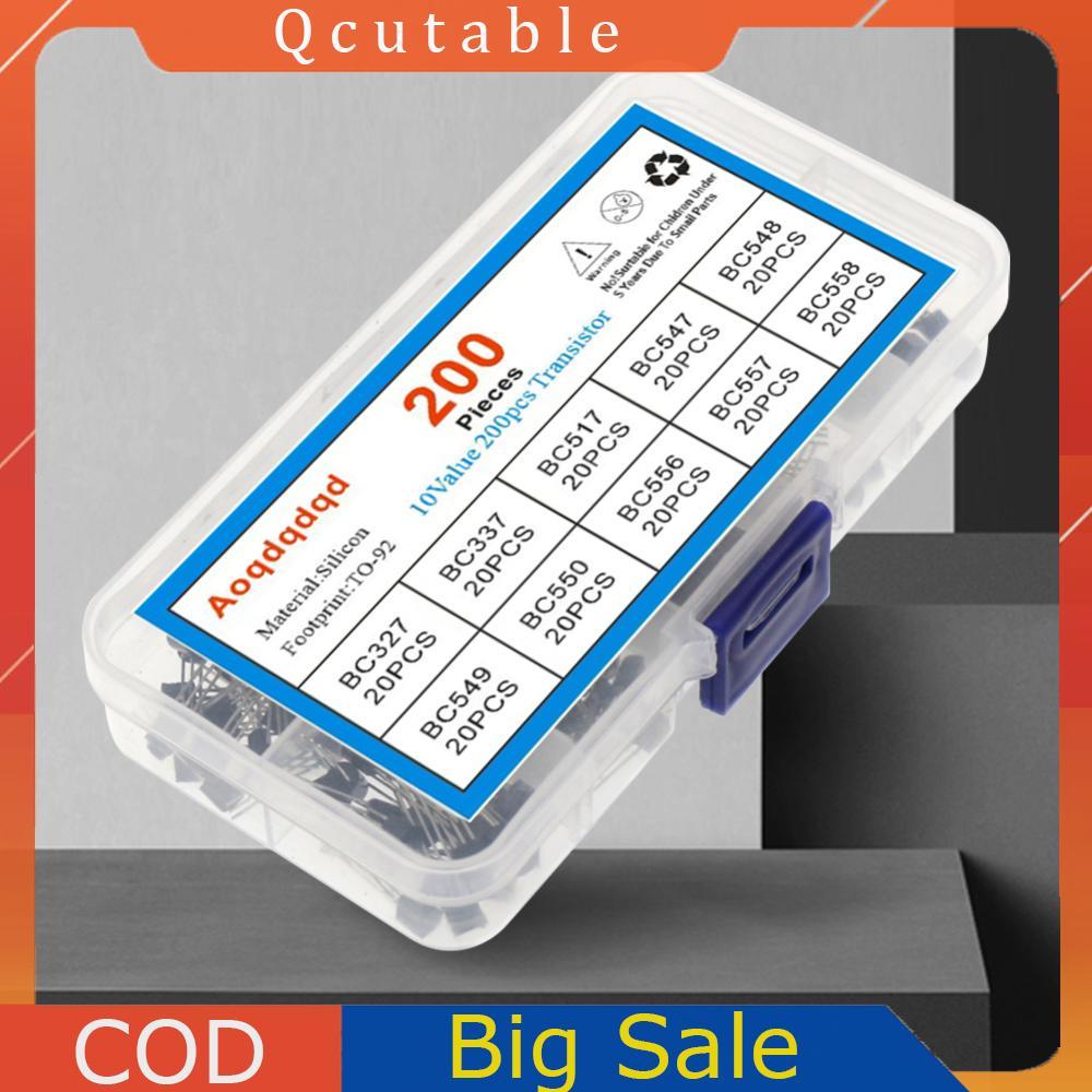 200 Chiếc Transistor Kit 10 Giá Trị TO-92 Transistor Assortments BC550 BC556 BC557