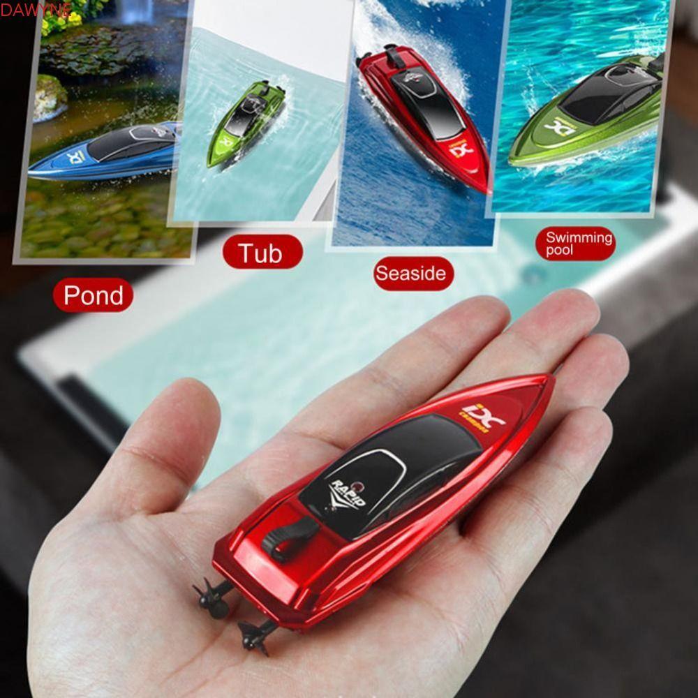 Thuyền điều khiển từ xa DWAYNE, Đèn LED chống nước Thuyền RC Mini, Đồ chơi bé trai Điện 5km / h Palm