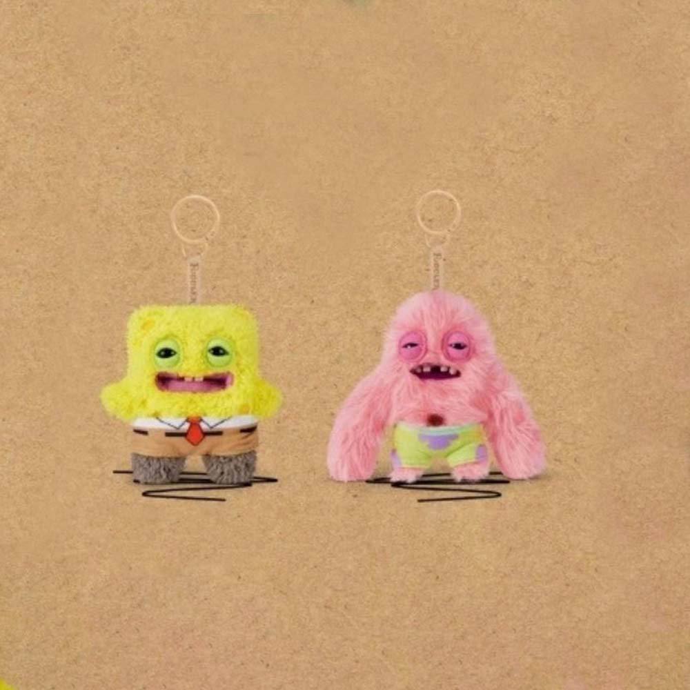 Keyring Keychain  Fuggler Spongebob Clip Plush Funny Ugly Monster