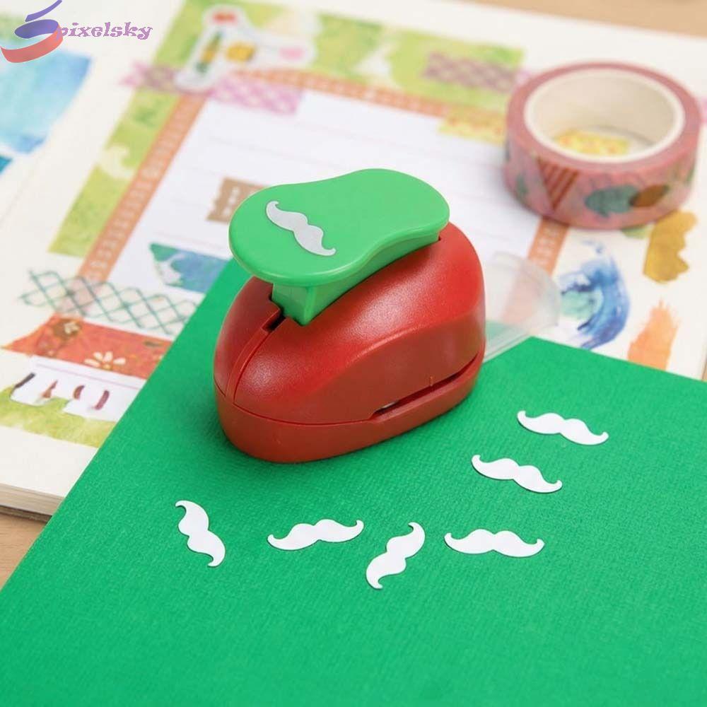 PIXELSKY Stamp Border Punch, Stamp Shape Hole Puncher Butterfly Knot Embossing Machine, Punches Make