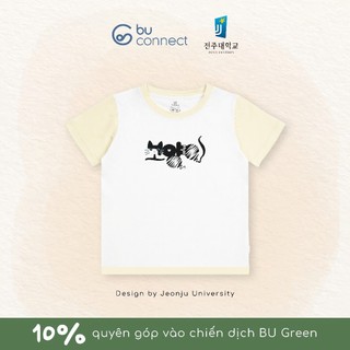 BU Baby Áo ngắn tay Fat Cat Bu Connect bé trai gái dưới 23kg | Quần áo trẻ em cao cấp mềm mịn | KBC3300FC