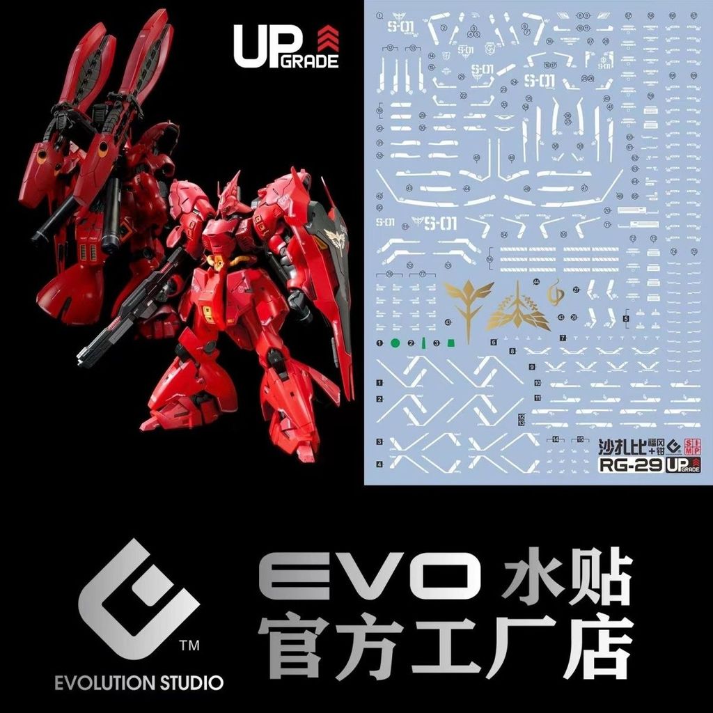 Nhãn dán nước R RG SAZABI 1 / 144 SAZABI SAZABI Char Fukuoka Limited Huỳnh quang EVO