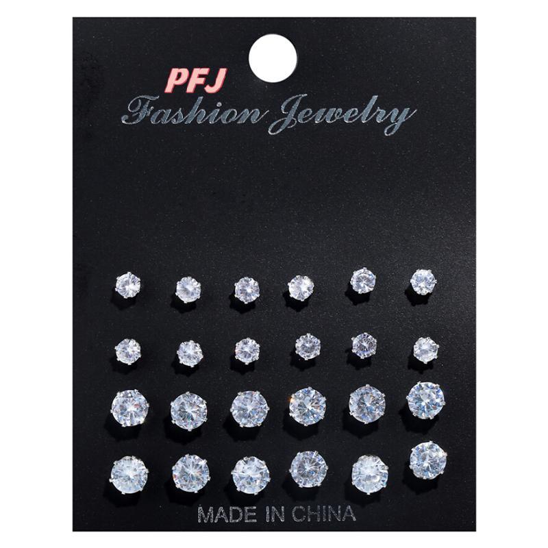 PFJ 12 Cặp Bộ Pha Lê Sáng Bóng - Trang Sức Cưới Luxury