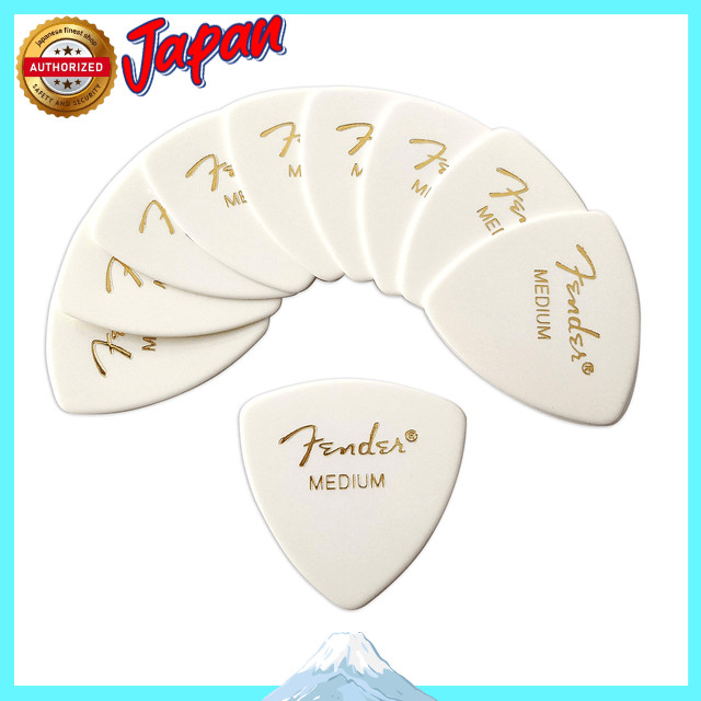 Fender pick ×10 chiếc hình tam giác MEDIUM-WHT