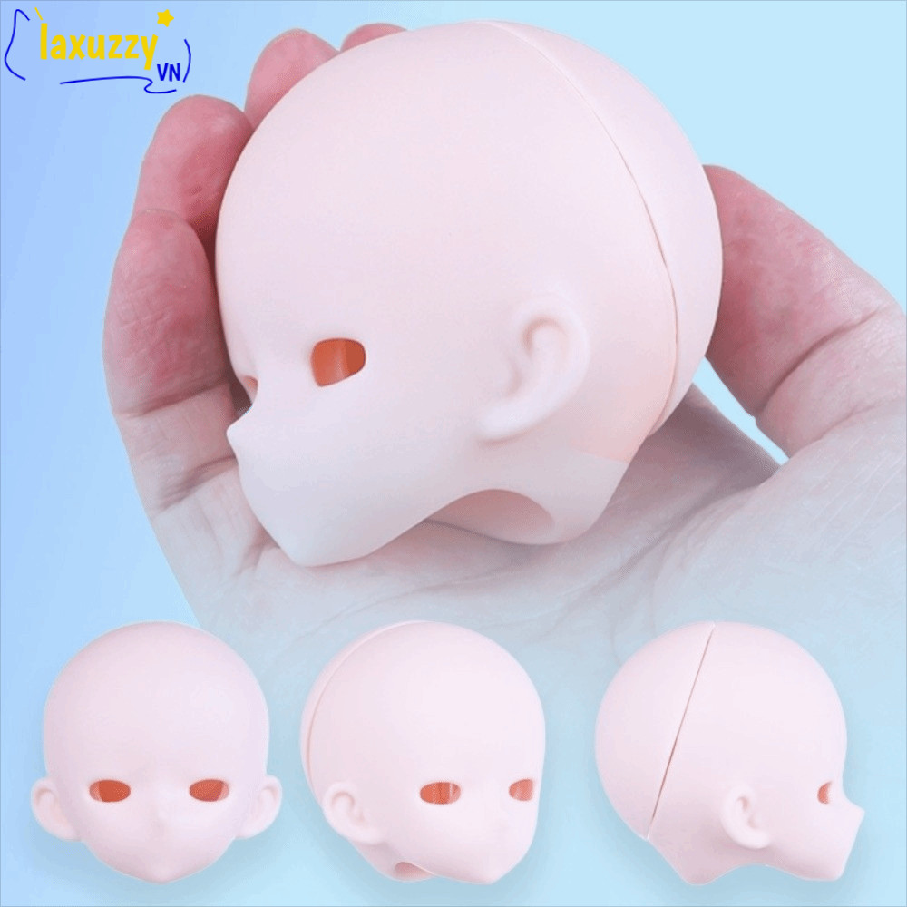LAXUZZY Bjd Baby Head, Anime-Style 1 / 4 BJD Anime Headsculpt, Không Trang Điểm PVC Da Trắng Bjd Dol