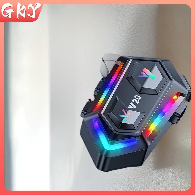 GKY Y20 Mũ Bảo Hiểm Xe Máy Tai Nghe Xe Máy Chống Thấm Nước Mũ Bảo Hiểm Stereo RGB Tai Nghe Loa Chống