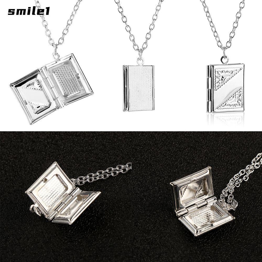 Dây chuyền SMILE Bộ nhớ khung ảnh bạc Mặt dây chuyền