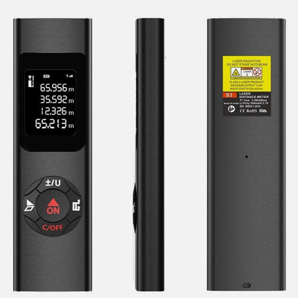 Portable Hand Digital Laser Measure Mini Laser Distance Meter 60M