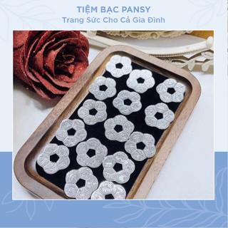 Đồng xu bạc hoa mai kim tiền, Đồng bạc hoa mai phong thủy thu hút tài lộc - Tiệm bạc Pansy