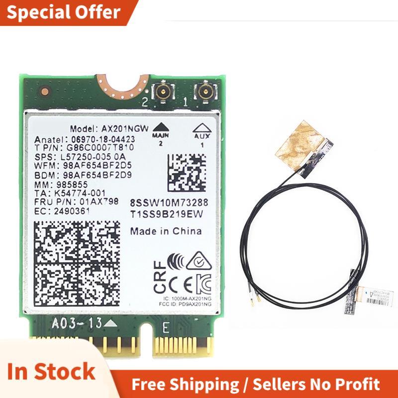 AX201 AX201NGW Thẻ WiFi WiFi WiFi 6 3000Mbps Bluetooth 5.1 Bộ chuyển đổi WiFi cho Win10