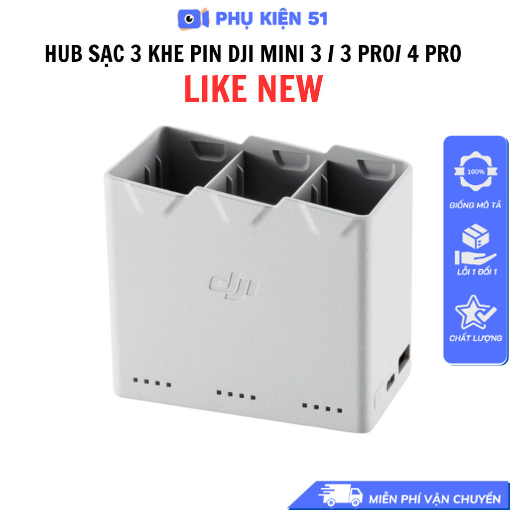 Hub sạc 3 khe DJI Mini 3/ 3 Pro/ 4 Pro like new