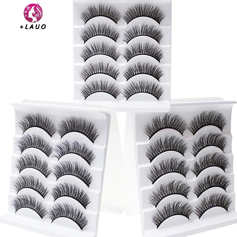 Springevenstar 5 Đôi 3D 3D Lông Mi Giả Tự Nhiên Uốn Tất Cả Trận Đấu Lông Mi Uốn Mi Giả Tự Nhiên Spri