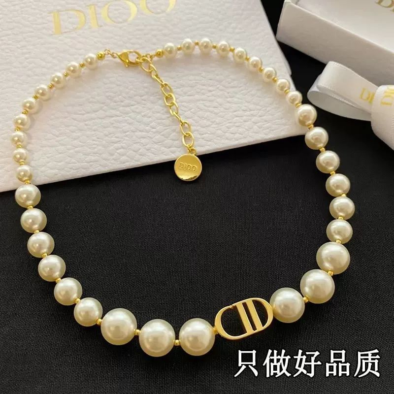 CD Ngọc Trai Vòng Cổ Phong Cách Retro Đơn Giản, Dây Chuyền Ánh Sáng