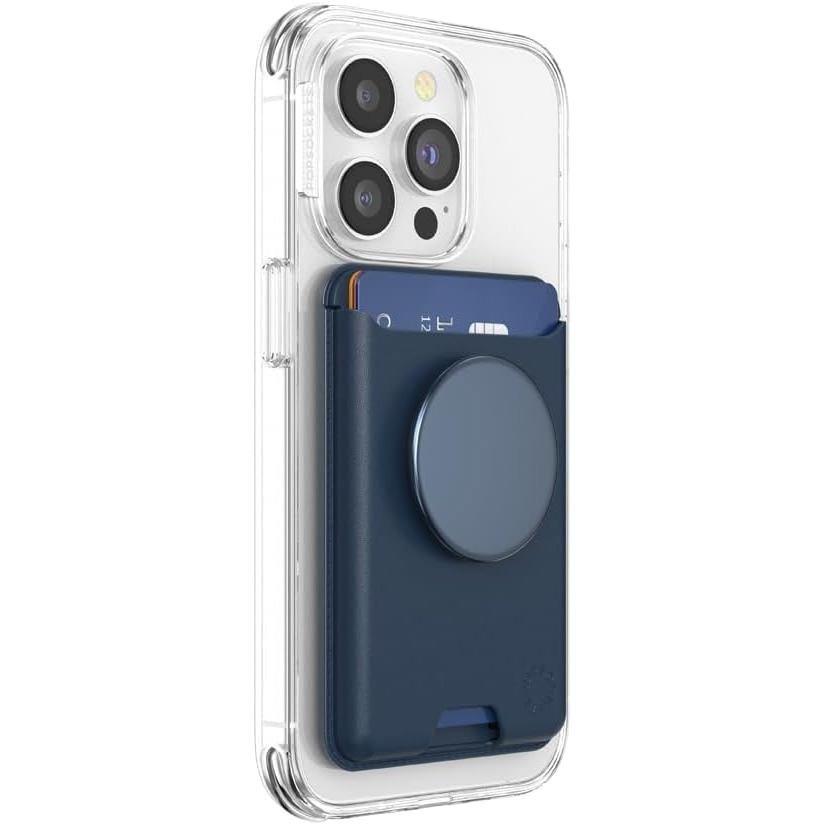 Ví điện thoại PopSockets Softgoods có kẹp mở rộng và vòng chuyển đổi cho MagSafe, Hộp đựng thẻ điện 