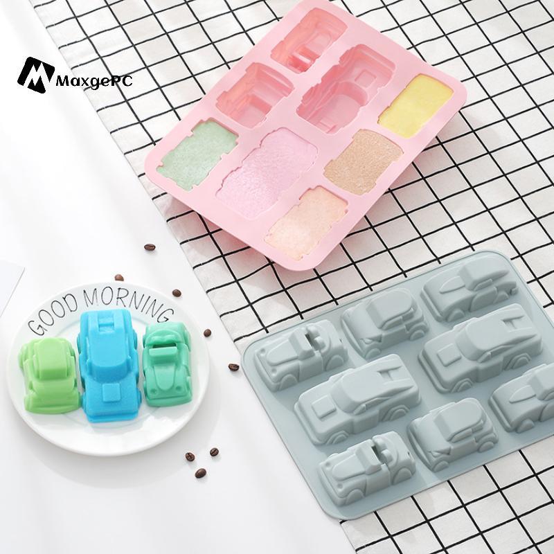 [Max-t] 4 / 6 / 8 Khoang Xe Lửa Khuôn Silicon Xe Crayon Làm Đồ Dùng Pudding Jelly Bánh Sô Cô La Khuô