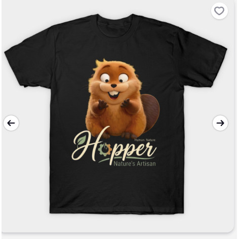 Phim hoạt hình [Hoppers] Mabel / Tom Lizard / Mabel and King George đồ họa Áo thun ngắn tay cổ chữ O