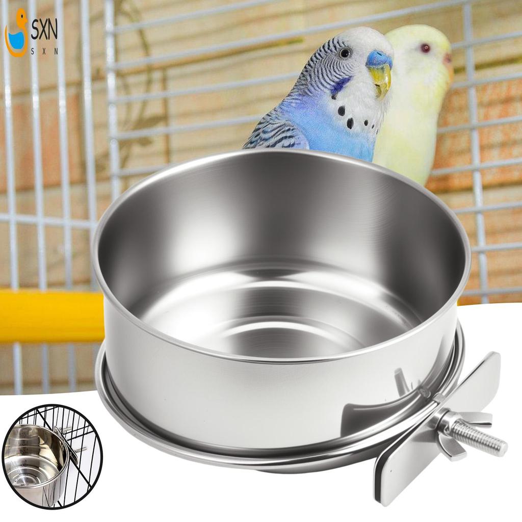Bát ăn cho chim bằng thép không gỉ Chống Nibble Hộp đựng chim ăn cho vẹt Cockatiels Finches