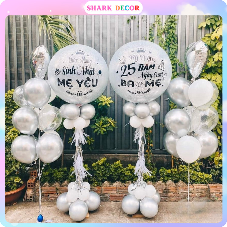 Bóng bay jumbo - bóng jumbo trong suốt 36inch MT150 bơm to 90cm in decal và nhũ trang trí sinh nhật,
