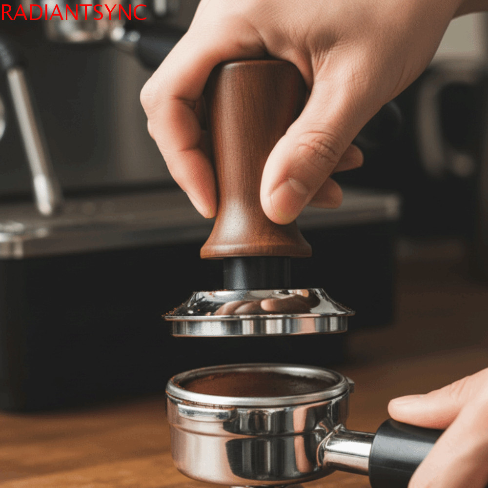 Máy xay cà phê RADIANTSYNC, Máy san bằng cà phê đáy phẳng / ren 51 / 53 / 58MM, Thiết kế lò xo bền b
