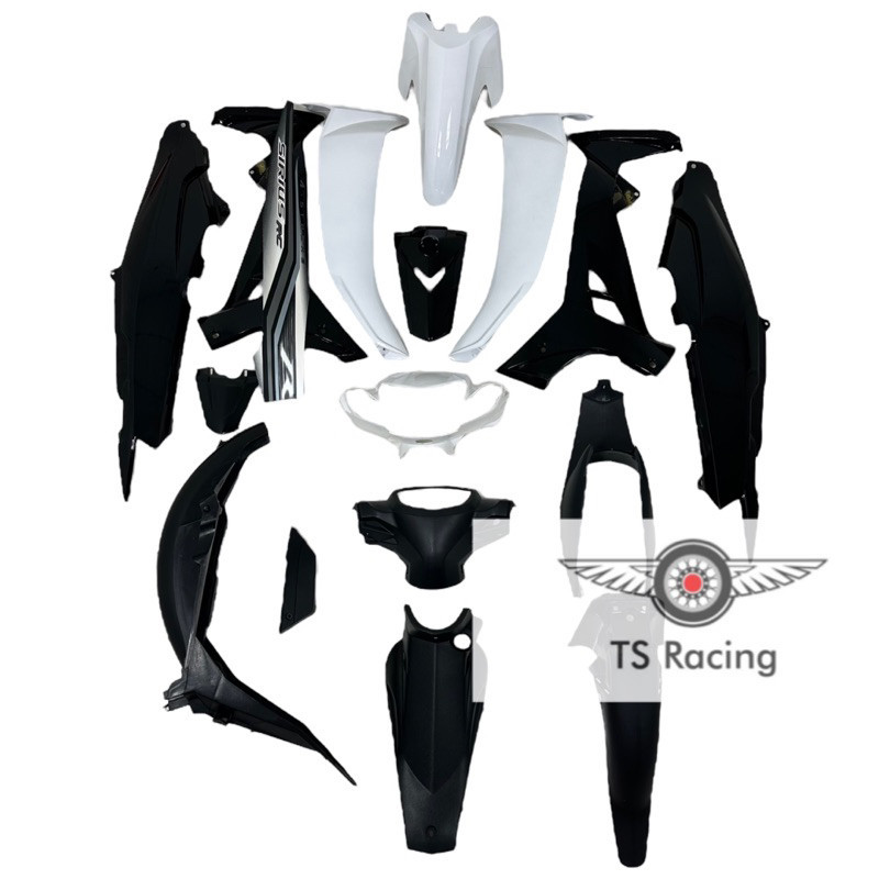 Dàn áo sirius 110 - sirius 50 - trắng đen - tặng team 3 lớp