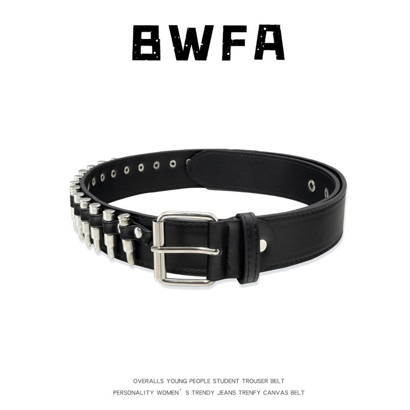 thắt lưng y2k quần hiphop y2k y2k outfit BWFA Châu Âu Mỹ ins Punk Đinh Tán Đạn Thắt Lưng Nam Độc Đáo