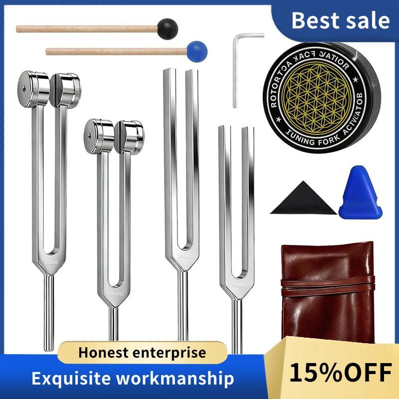 Nĩa điều chỉnh âm thanh cho công cụ thiền chữa bệnh (128Hz, 256Hz, 512Hz, 528Hz) - bao gồm bộ chữa b