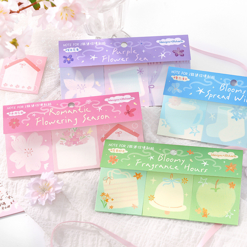 Cdaily|90 Cái / gói Tươi Mini Dính Note Set Học Sinh Di Động Có Thể Xé Tin Nhắn Note Note Note Note 