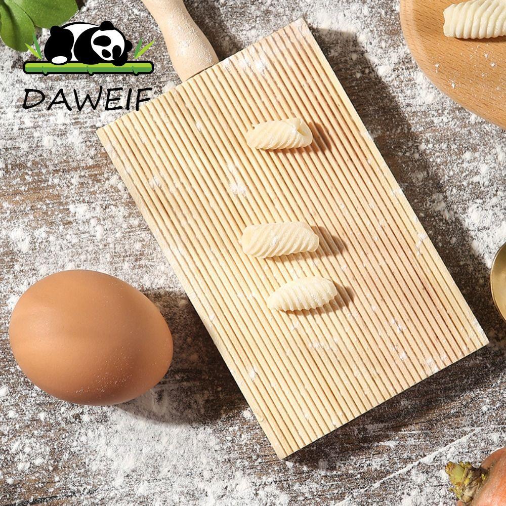 DAWEIF Mái chèo bơ bằng gỗ DIY Garganelli Máy chủ mì ống Spaghetti tự làm