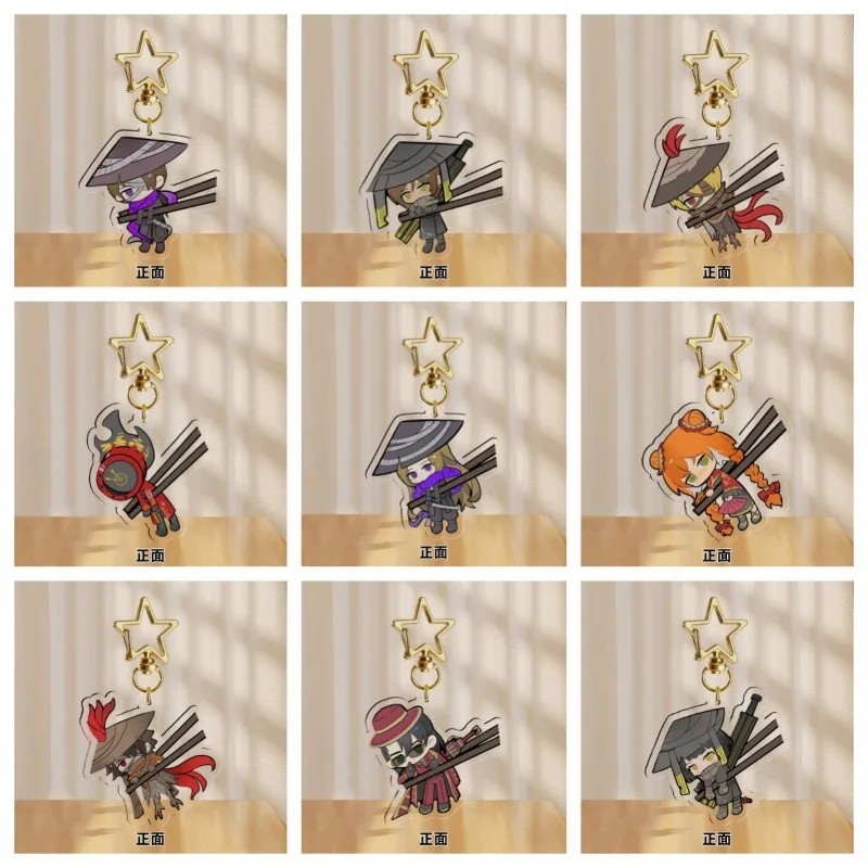 Móc khóa Limbus Company gắp đũa Acrylic Chibi Ishmael Heathcliff Rodion Dante phụ kiện trang trí bal