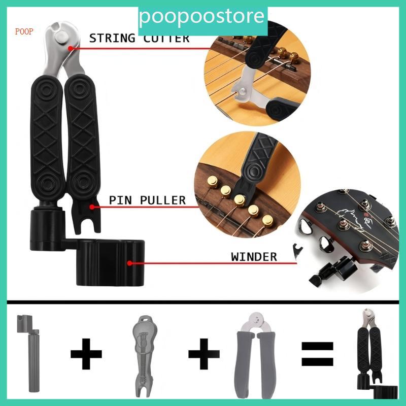 Dây đàn guitar acoustic POOP Dây đàn guitar acoustic 3 trong 1 tiện lợi