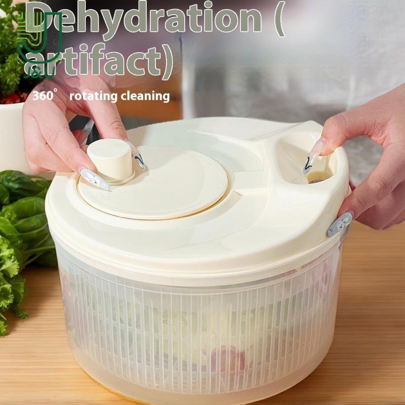 [J & U-T] Hướng dẫn sử dụng đa chức năng Salad Spinner Máy sấy rau quả Máy khử nước thực phẩm Qui Sấy nhà bếp Máy khử nước rau gia dụng