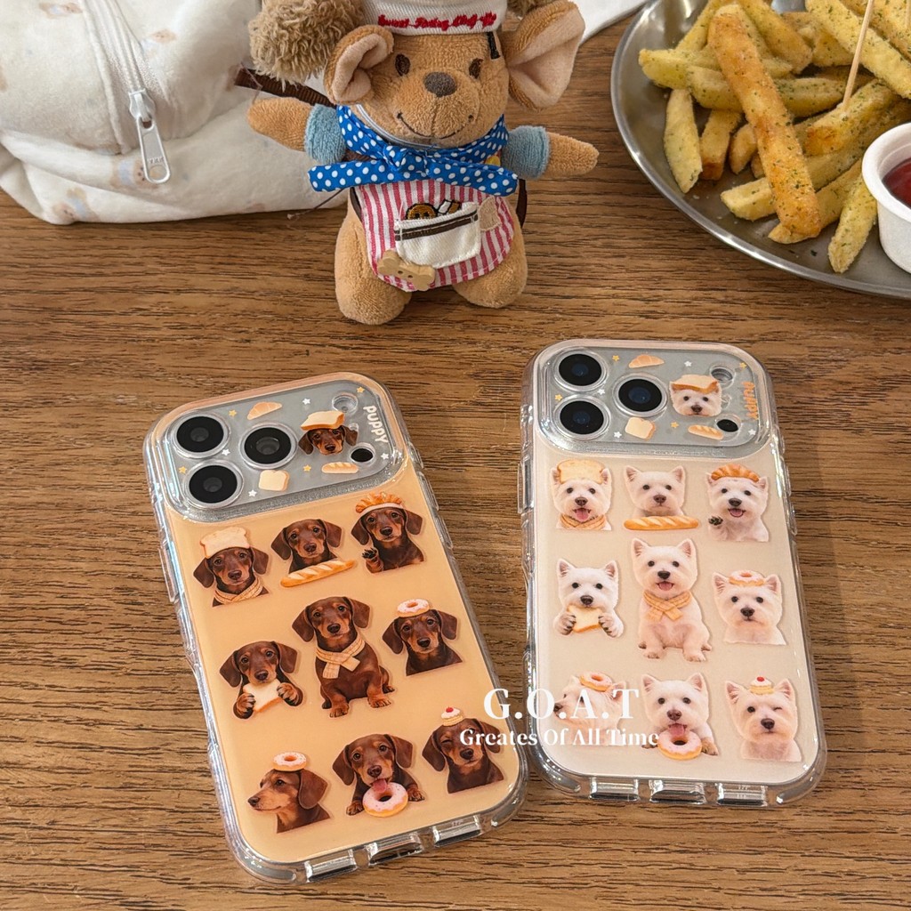 G.O.A.T Nhiều vỏ bánh mì chó Tương thích cho iPhone 17 pro max iPhone 17 16 15 pro max Vỏ bảo vệ mặt