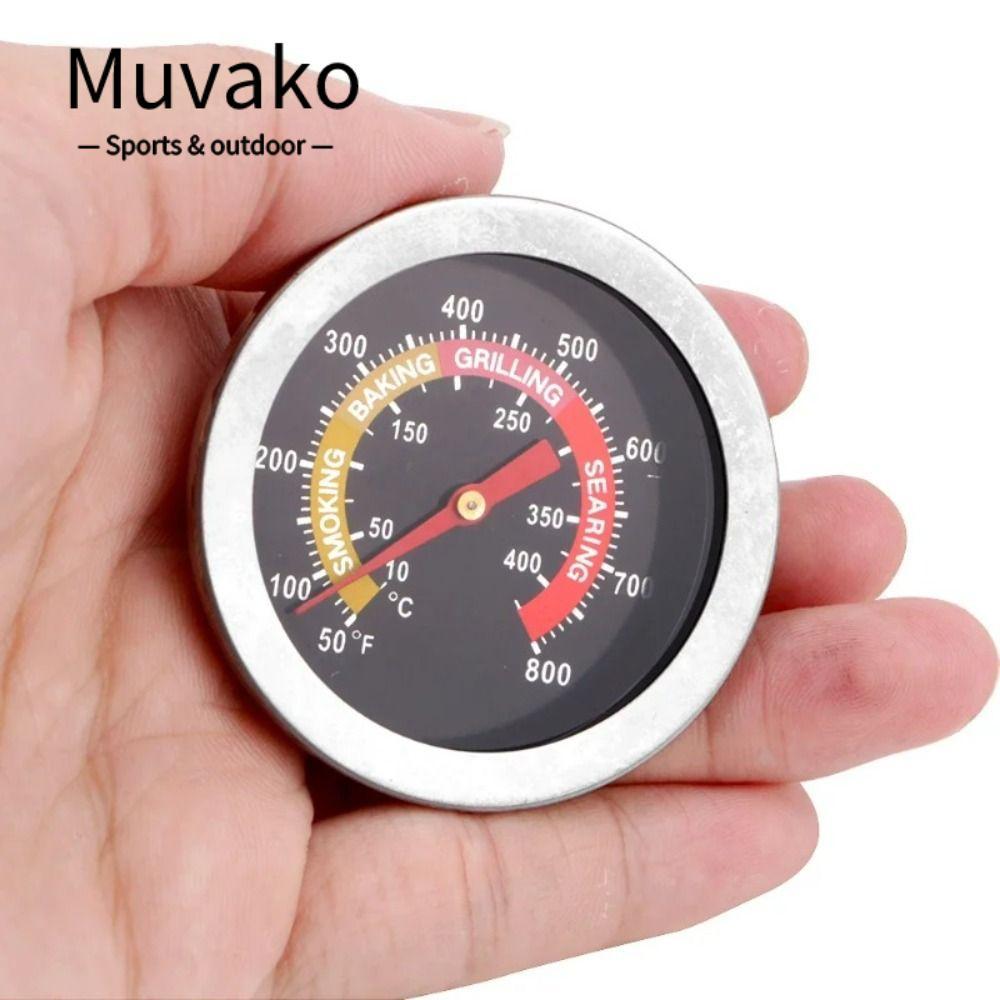 Nhiệt kế đọc tức thì MUVAKO, thép không gỉ 0-400°Máy đo nhiệt độ BBQ C Range, Máy đo nhiệt độ thay t