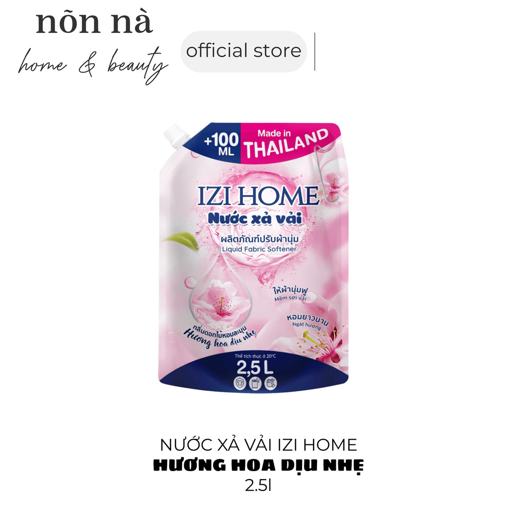 Nước Giặt Xả Izi Home 2.5L Hương Hoa Dịu Nhẹ