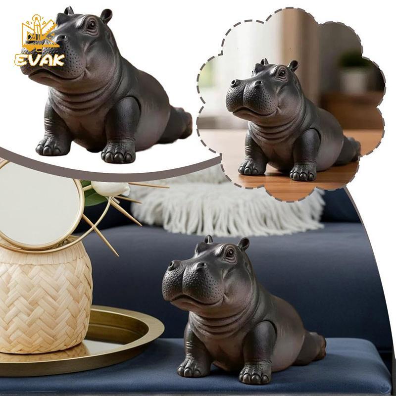 Alittlesetrtu Yoga Master Hippo Tượng Thủ Công Nhựa Hippopotamus Hình Hippo Hình Tượng Yoga Tượng VN