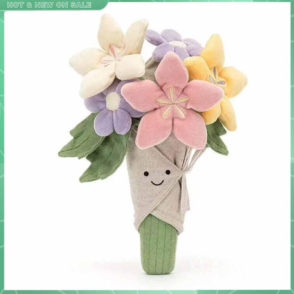 JellyCat 's Amuseable Bó Hoa Đồ Chơi Nhồi Bông Quà Tặng Trẻ Em Cho Bạn Gái Sang Trọng Tay Hoa Bó Hoa