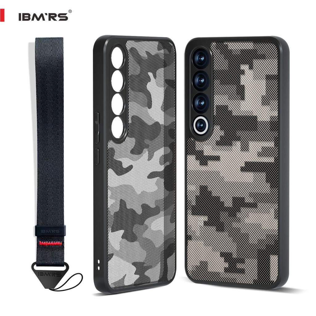 Ốp lưng IBMRS Camo cho Meizu 20 Pro PC + TPU Vỏ máy ảnh chống sốc