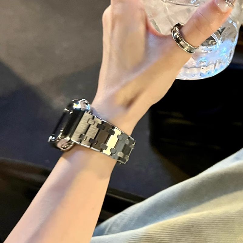 Dây đeo kim loại thép không gỉ 45mm dành cho Apple Watch Series 7/8/9 - Phong cách business