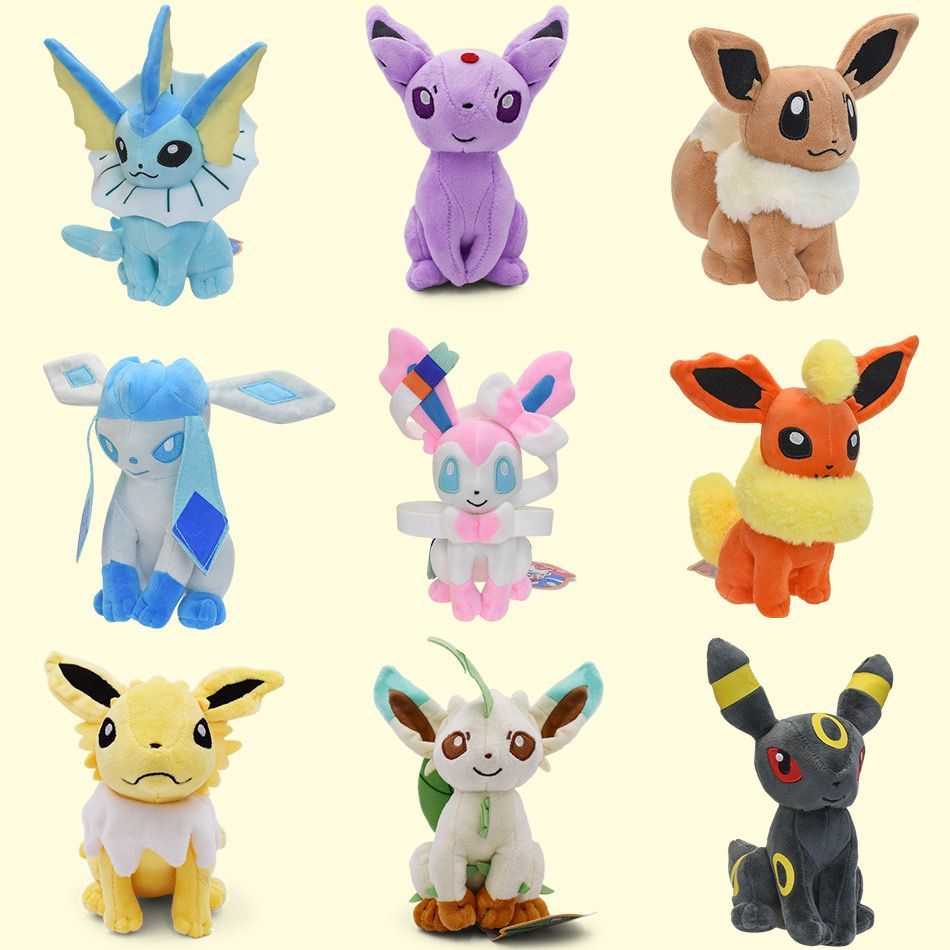 Pokemon Pokémon Eevee Family Eevee Moon Original Water Fire Grass Eevee Pokémon Đồ chơi sang trọng