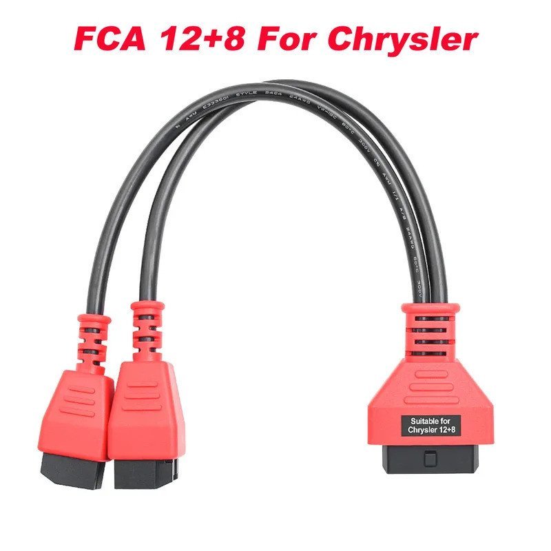 Cáp lập trình FCA 12 + 8 cho Mô-đun cổng an ninh Chrysler Máy quét OBD2 Cáp chuyển đổi đa năng được sử dụng với Autel Launch IZ7X