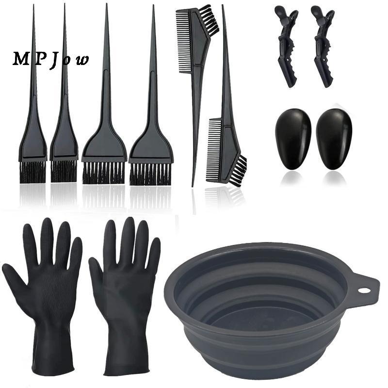 MPJow Hair Dye Brush And Bowl Set Ear Caps Dye Mixer Hair Tint Dying Coloring Applicator Thuốc nhuộm