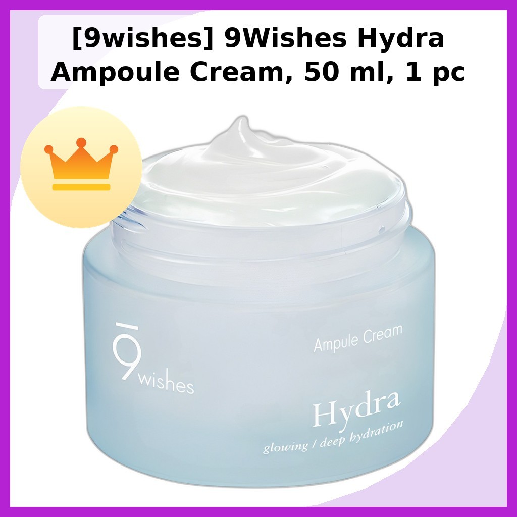 [9wishes] Kem dưỡng ẩm 9Wishes Hydra Ampoule, 50 ml, 1 cái / Kem Ampoule Hàn Quốc / Dewy Finish / Ch