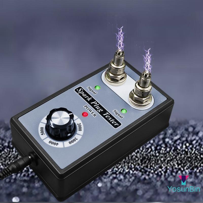 YosunBin] 1 Bộ Xe Máy Đánh Lửa Cuộn Dây Cheer Spark Detector Có Thể Điều Chỉnh Lỗ Kép Sparking Plug 