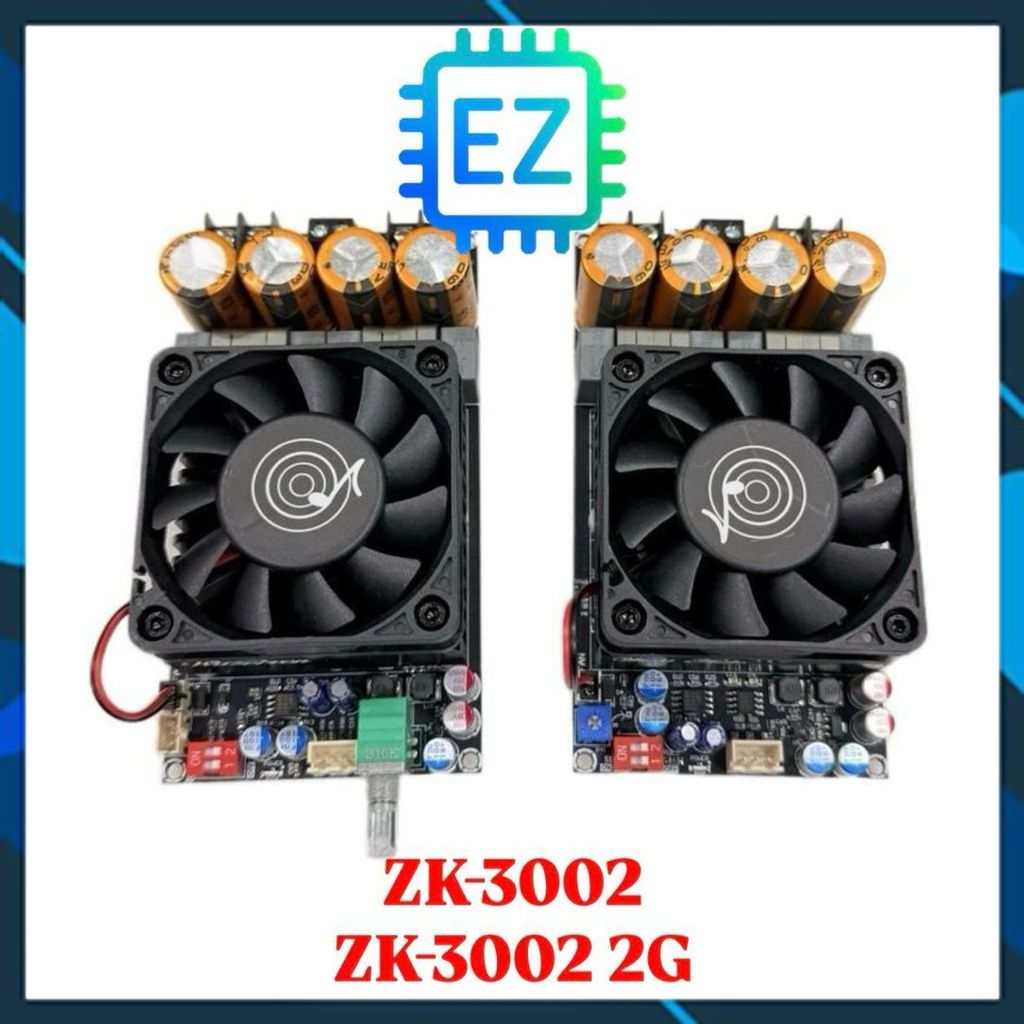 ZK-3002, 3002 2G Mạch khuyếch đại công suất TPA3255 600W mono hoặc 300W*2 Stereo, 18-50VDC có MCU tạ
