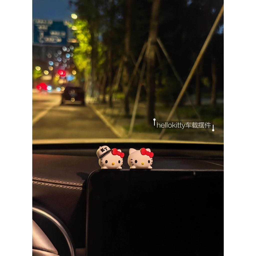 Kitty Kitty Kitty Đầu trang trí ô tô Phim hoạt hình sáng tạo Nhãn dán trang trí ô tô Micro dễ thương