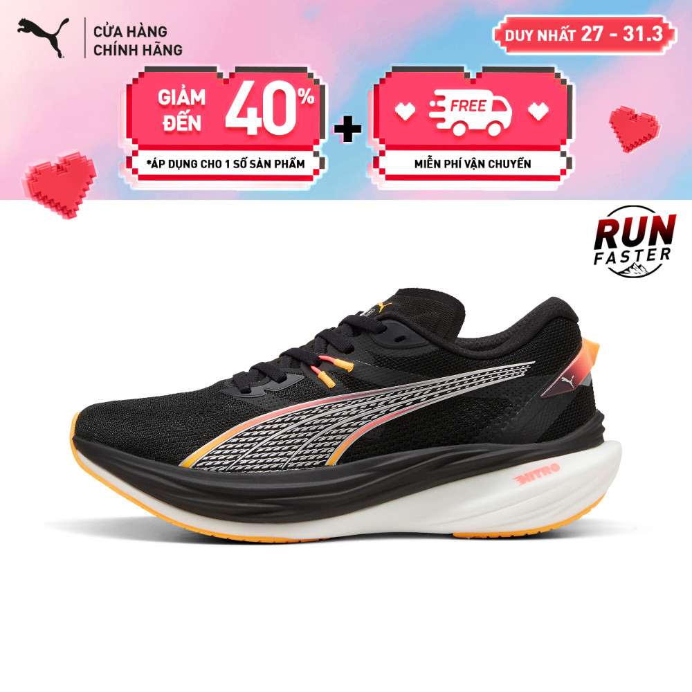 Giày Chạy Bộ PUMA Nam Deviate NITRO Black-Sun Stream Màu Đen