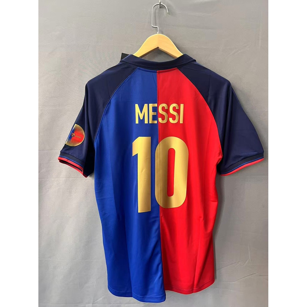 Áo thun cổ điển Barcelona 1899-1999 Bộ bóng đá kỷ niệm 100 năm cổ điển của Barca