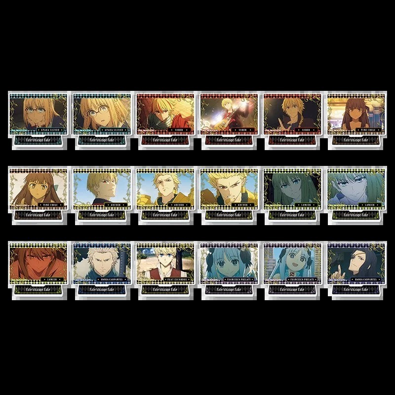 Mô hình Standee anime Fate/strange Fake Gilgamesh Enkidu mica trang trí bàn học acrylic quà tặng fan