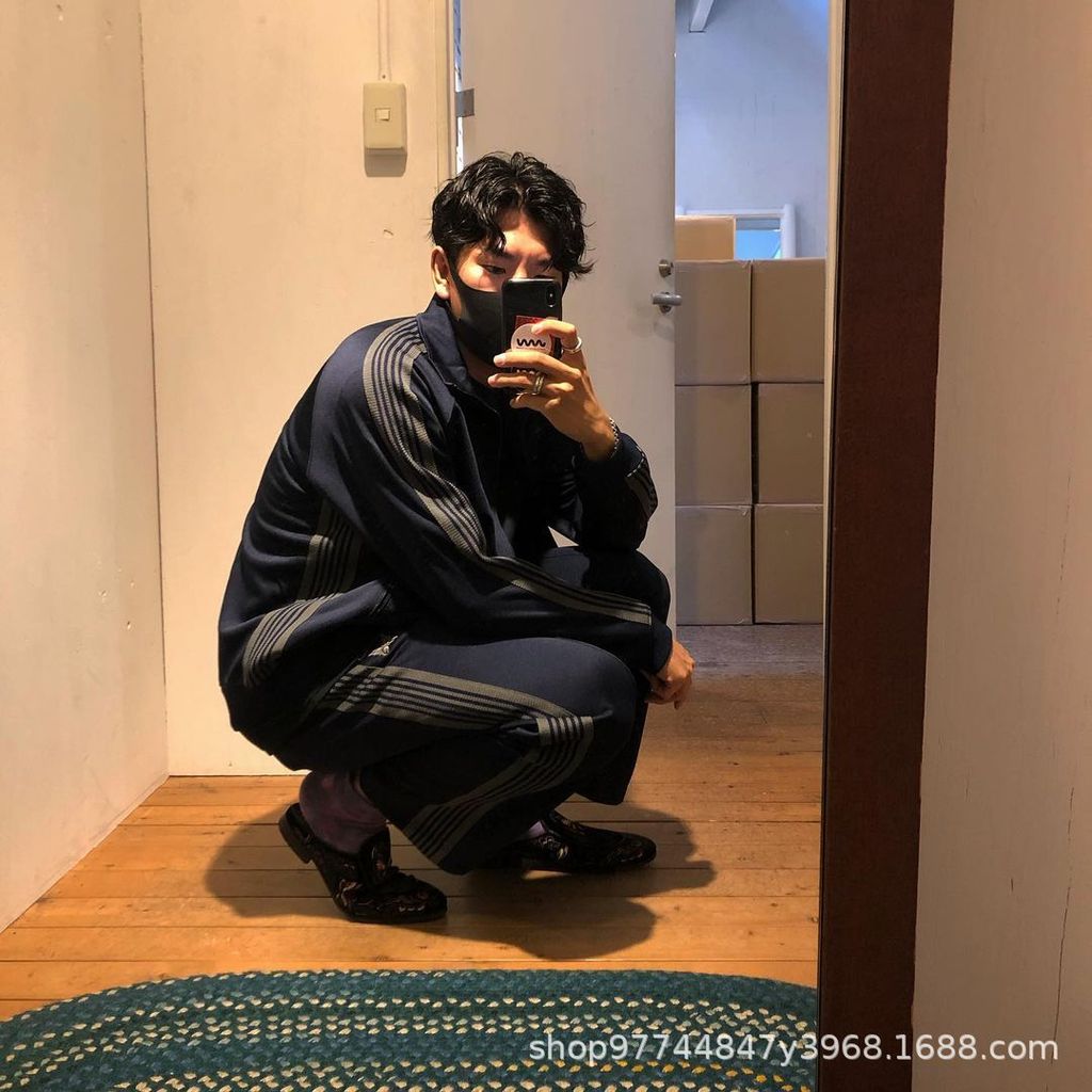 BV3F Needles Dark blue new versatile embroidered jacket for men and women