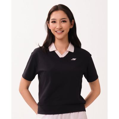 SKECHERS - Áo polo nữ cổ V tay ngắn Performance_SP126W323-0018